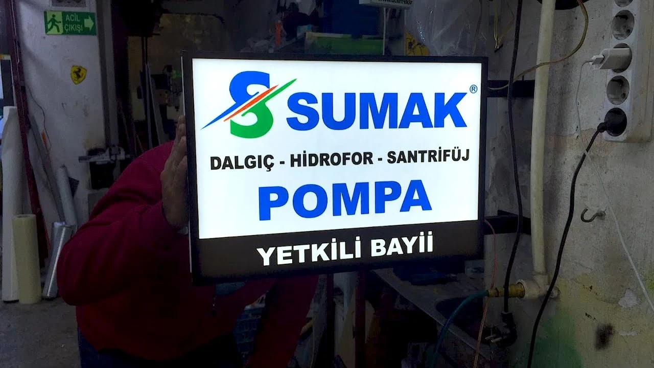 Pleksi LED Aydınlatmalı Işıklı Pano Tabela
